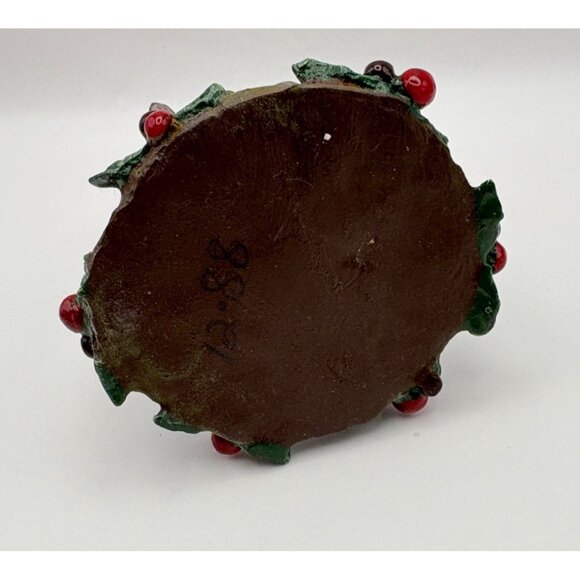 Vintage Birdcage Christmas Tree Ornament with Red Birds Holly Berry Accent - Picture 5 of 9